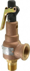 Midwest Control - 3/4" Inlet, 1" Outlet, ASME Safety Relief Valve - 150 Max psi, Bronze, 625 Cubic' per Min - All Tool & Supply