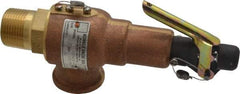 Midwest Control - 1" Inlet, 1" Outlet, ASME Safety Relief Valve - 175 Max psi, Bronze, 720 Cubic' per Min - All Tool & Supply