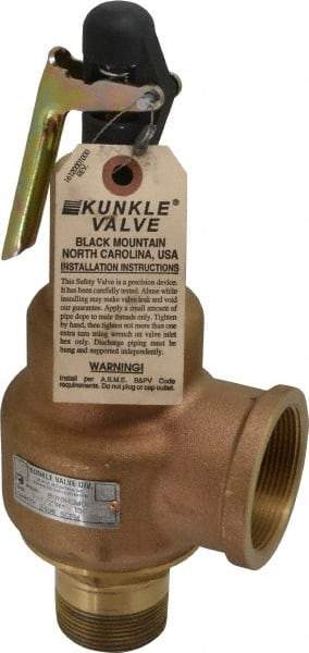 Midwest Control - 1-1/2" Inlet, 2" Outlet, ASME Safety Relief Valve - 150 Max psi, Bronze, 2,496 Cubic' per Min - All Tool & Supply