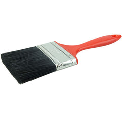 3″ Industrial Varnish Brush, Black Polyester, 2-1/4″ Trim Length, Red Plastic Handle - All Tool & Supply