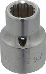 Blackhawk by Proto - 5/16", 3/8" Drive, Standard Hand Socket - 12 Points, 57/64" OAL, Chrome Finish - All Tool & Supply