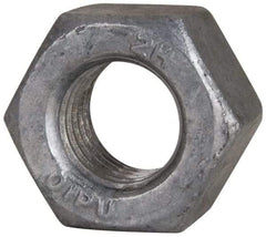 Value Collection - 3/4-10 UNC Steel Right Hand Heavy Hex Nut - 1-1/4" Across Flats, 47/64" High, Hot Dipped Galvanized Finish - All Tool & Supply