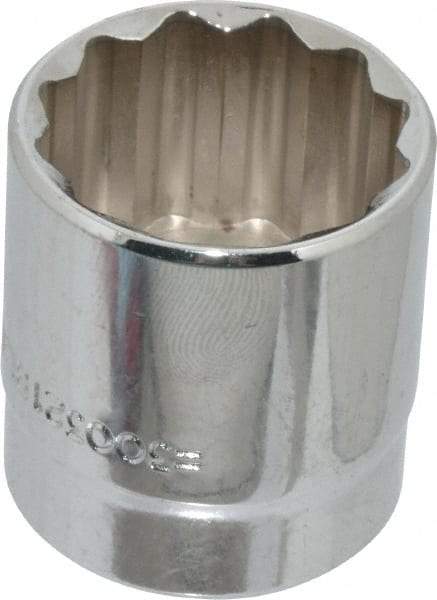 Blackhawk by Proto - 1", 3/8" Drive, Standard Hand Socket - 12 Points, 1-13/32" OAL, Chrome Finish - All Tool & Supply