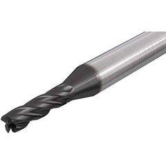 Iscar - 12mm, 26mm LOC, 12mm Shank Diam, 73mm OAL, 4 Flute, Solid Carbide Square End Mill - Single End, TiAlN Finish, Spiral Flute, 30° Helix, Right Hand Cut, Right Hand Flute - All Tool & Supply