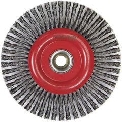 Norton - 6-7/8" OD, 5/8-11 Arbor Hole, Stringer Bead Carbon Wheel Brush - All Tool & Supply