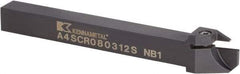 Kennametal - A4SC, Right Hand Cut, 27mm Max Workpc Diam, A4 G0150.. Insert, Indexable Cutoff Toolholder - 13.5mm Max Depth of Cut, 20mm Shank Width, 20mm Shank Height, 125mm OAL - All Tool & Supply