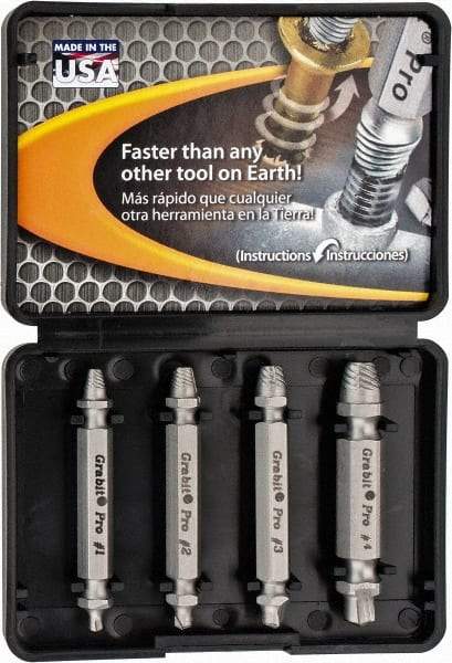 Alden - 4 Piece Bolt & Screw Extractor Set - 3/8" Drive - All Tool & Supply