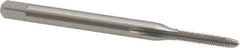 Cleveland - #2-56 UNC 2B 3 Flute Bright Finish High Speed Steel Straight Flute Standard Hand Tap - Plug, Right Hand Thread, 44.45mm OAL, 0.44" Thread Length, H2 Limit, Oversize - All Tool & Supply