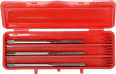 Cleveland - #6-32 UNC, 3 Flute, Bottoming, Plug & Taper, Bright Finish, High Speed Steel Tap Set - Right Hand Cut, 50.8mm OAL, 0.38" Thread Length - All Tool & Supply