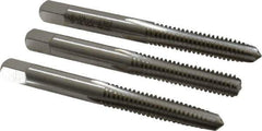 Cleveland - 1/4-20 UNC, 4 Flute, Bottoming, Plug & Taper, Bright Finish, High Speed Steel Tap Set - Right Hand Cut, 63.5mm OAL, 0.63" Thread Length - All Tool & Supply