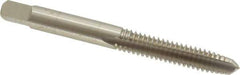 Cleveland - 1/4-20 UNC 2B 3 Flute Bright Finish High Speed Steel Straight Flute Standard Hand Tap - Plug, Right Hand Thread, 63.5mm OAL, 25.4mm Thread Length, H5 Limit, Oversize - Exact Industrial Supply