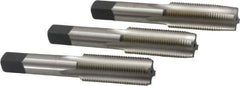 Cleveland - 11/16-16 UNF, 4 Flute, Bottoming, Plug & Taper, Bright Finish, High Speed Steel Tap Set - Right Hand Cut, 4.031" OAL, 1.09" Thread Length - All Tool & Supply