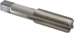 Cleveland - 1-8 UNC 3B 4 Flute Bright Finish High Speed Steel Straight Flute Standard Hand Tap - Bottoming, Right Hand Thread, 5-1/8" OAL, 63.5mm Thread Length, H4 Limit, Oversize - All Tool & Supply