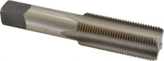 Cleveland - 1-1/8 - 12 UNF 3B 4 Flute Bright Finish High Speed Steel Straight Flute Standard Hand Tap - Bottoming, Right Hand Thread, 5.438" OAL, 2.56" Thread Length, H4 Limit, Oversize - Exact Industrial Supply