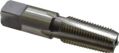 Cleveland - 1/4-18 NPT Thread, 4 Flute Standard Pipe Tap - 2-7/16" OAL, 1-1/16" Thread Length, 9/16" Shank Diam, Bright Finish, High Speed Steel - Exact Industrial Supply