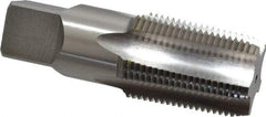 Cleveland - 1 - 11-1/2 NPT Thread, 5 Flute Standard Pipe Tap - 3-3/4" OAL, 1-3/4" Thread Length, 1-1/8" Shank Diam, Bright Finish, High Speed Steel - Exact Industrial Supply