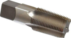 Cleveland - 1 - 11-1/2 NPTF Thread, 5 Flute Standard Pipe Tap - 3-3/4" OAL, 1-3/4" Thread Length, 1-1/8" Shank Diam, Bright Finish, High Speed Steel - Exact Industrial Supply