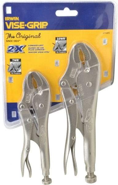 Irwin - 2 Piece Locking Plier Set - Comes in Display Card - All Tool & Supply