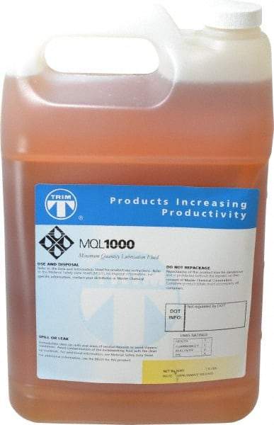 Master Fluid Solutions - Trim MQL 1000, 1 Gal Bottle Cutting Fluid - Straight Oil, For Drilling, Milling, Reaming, Sawing, Tapping - All Tool & Supply