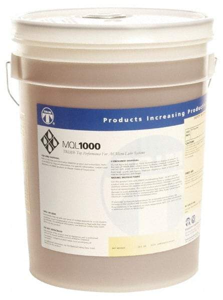 Master Fluid Solutions - Trim MQL 1000, 5 Gal Pail Cutting Fluid - Straight Oil, For Drilling, Milling, Reaming, Sawing, Tapping - All Tool & Supply