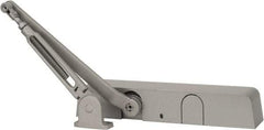 Falcon - Push & Pull Side Mount, Medium Duty Multi Size Hold Open Door Closer Full Cover Power Operated Damper - Nonhanded, Aluminum Finish - All Tool & Supply