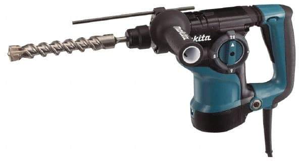 Makita - 120 Volt 1-1/8" SDS Plus Chuck Electric Rotary Hammer - 0 to 4,500 BPM, 0 to 1,100 RPM, Reversible - All Tool & Supply