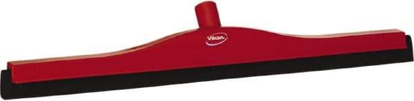 Vikan - 24" Foam Rubber Blade Bench Squeegee - Double Edge, Red, Plastic Holder - All Tool & Supply