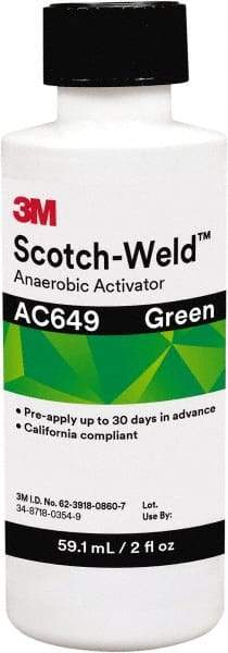 3M - 2 Fl Oz, Green Adhesive Activator - For Use with Threadlockers, Pipe Sealants, Retaining Compounds, Gasket Makers - All Tool & Supply