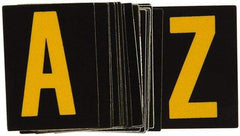 Made in USA - Letter Label - Legend: A-Z, English, Yellow & Black - All Tool & Supply