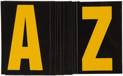 Made in USA - Letter Label - Legend: A-Z, English, Yellow & Black - All Tool & Supply