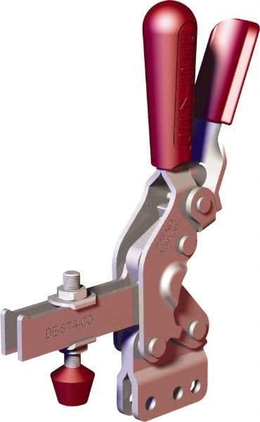 De-Sta-Co - 1,000 Lb Holding Capacity, Vertical Handle, Manual Hold Down Toggle Clamp - 64° Handle Movement, 76° Bar Opening, U-Bar, Straight Base, Carbon Steel - All Tool & Supply