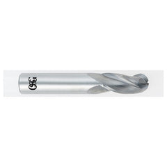 ‎5/64″ Dia. × 1/8″ Shank × 1/4″ DOC × 1-1/2″ OAL, Carbide Bright, 3 Flute, Round, Ballnose End Mill - All Tool & Supply