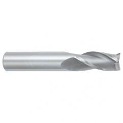 25mm Dia. x 102mm Overall Length 3-Flute Square End Solid Carbide SE End Mill-Round Shank-Center Cutting-Uncoated - All Tool & Supply