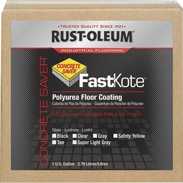 Rust-Oleum - 1 Gal Safety Yellow Gloss Finish Floor Coating - 400 Sq Ft per Gal, Interior/Exterior, <50 gL VOC Compliance - All Tool & Supply