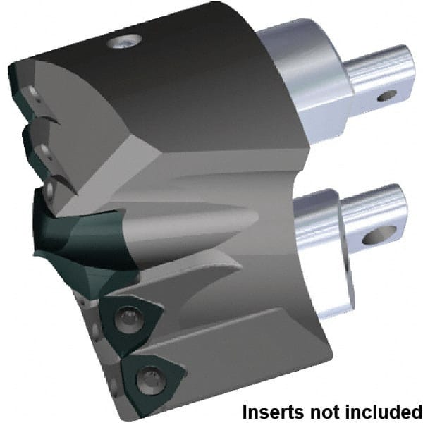 Series KSEM Plus, Head Connection FDS80, 80mm Max Drill Diam, Indexable Interchangeable Pilot Head KSEMP3100HPGM Pilot Drill, 31mm Pilot Drill Diam, Takes 5 Nonpilot Inserts, 52.76mm Head Length