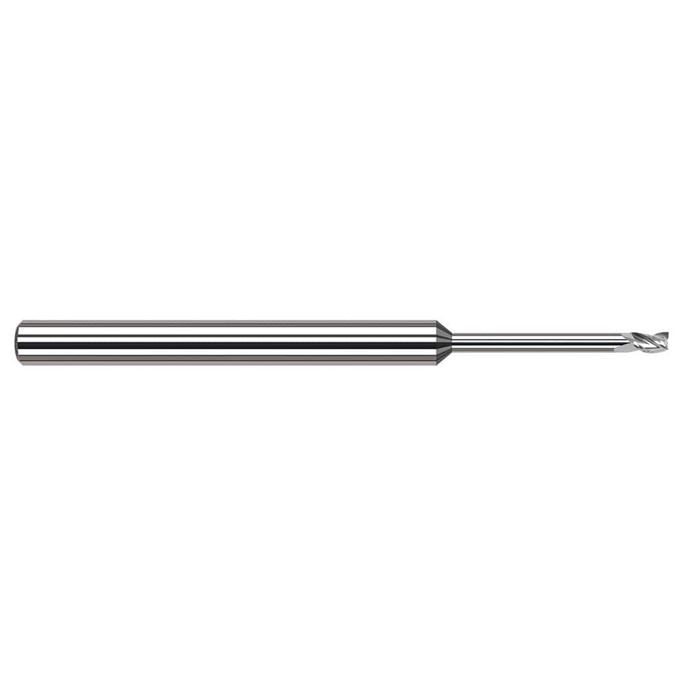 Harvey Tool - 1/16", 3/32" LOC, 1/8" Shank Diam, 2-1/2" OAL, 3 Flute Solid Carbide Square End Mill - Exact Industrial Supply