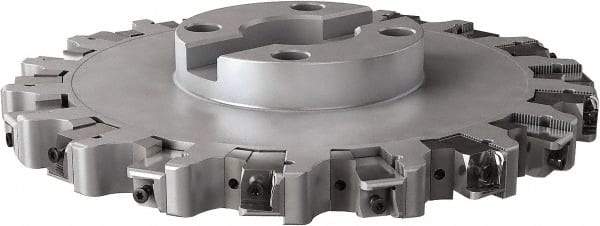 Seco - Shell Mount Connection, 1.26" Cutting Width, 3.402" Depth of Cut, 12" Cutter Diam, 2-1/2" Hole Diam, 9 Tooth Indexable Slotting Cutter - R335.25 Toolholder, XNHQ, LNHQ Insert, Right Hand Cutting Direction - All Tool & Supply