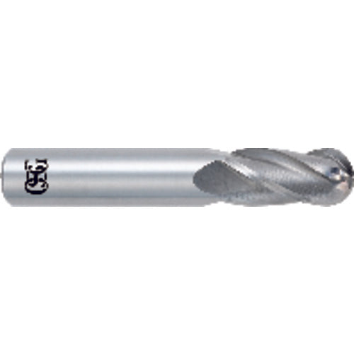 ‎7/64″ Dia. × 1/8″ Shank × 3/8″ DOC × 1-1/2″ OAL, Carbide Bright, 4 Flute, Round, Ballnose End Mill - All Tool & Supply