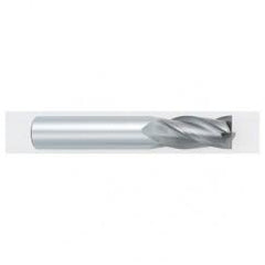 22mm Dia. x 102mm Overall Length 4-Flute Square End Solid Carbide SE End Mill-Round Shank-Center Cutting-TiALN - All Tool & Supply