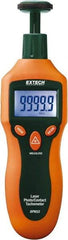 Extech - Accurate up to 0.05%, Contact and Noncontact Tachometer - 6.2 Inch Long x 2.3 Inch Wide x 1.6 Inch Meter Thick, 2 to 99,999 RPM Measurement - All Tool & Supply