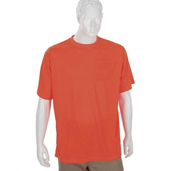 Ergodyne - Size 5XL, Orange, High Visibility, Short Sleeve T-Pocket, - 1 Pocket, Polyester - All Tool & Supply