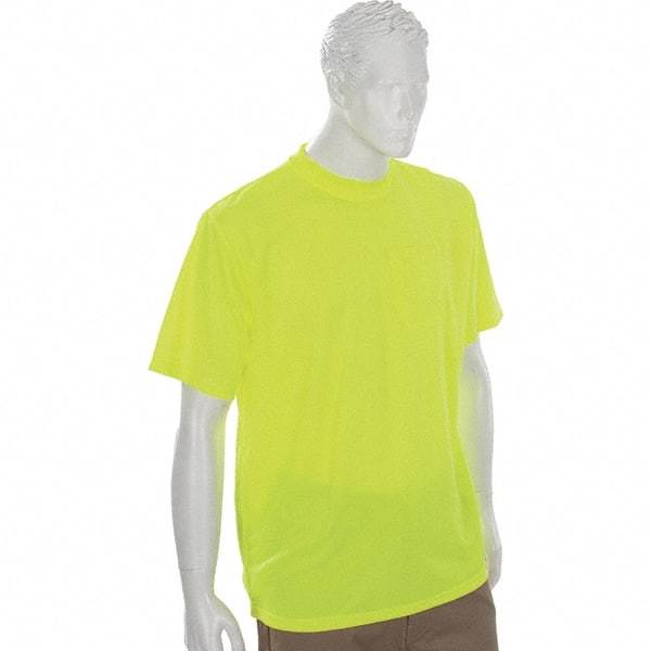 Ergodyne - Size 4XL, Lime, High Visibility, Short Sleeve T-Pocket, - 1 Pocket, Polyester - All Tool & Supply