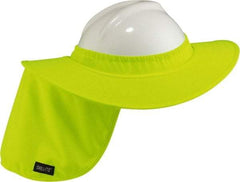 Ergodyne - Polyester Hard Hat Shade - Hanging Attachment, Lime, Compatible with All Hard Hats - All Tool & Supply