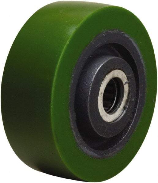 Hamilton - 4 Inch Diameter x 1-1/2 Inch Wide, Polyurethane on Cast Iron Caster Wheel - 675 Lb. Capacity, 1-5/8 Inch Hub Length, 3/4 Inch Axle Diameter, Straight Roller Bearing - All Tool & Supply