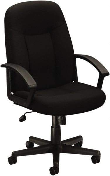 Basyx - 44" High Executive High Back Swivel Tilt Chair - 26" Wide x 33-1/2" Deep, 100% Polyester Seat, Black - All Tool & Supply