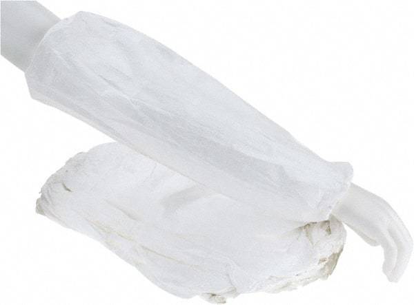 Dupont - Size Universal, White Tyvek Disposable Sleeve - 18" Long Sleeve, Elastic Opening at Both Ends - All Tool & Supply