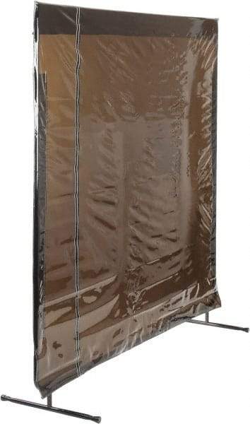 Singer Safety - 6 Ft. Wide x 6 Ft. High, 14 mil Thick Transparent Vinyl Portable Welding Screen Kit - Gray - All Tool & Supply