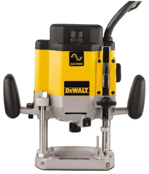 DeWALT - 8,000 to 22,000 RPM, 3 HP, 15 Amp, Plunge Base Electric Router - 1/4 and 1/2 Inch Collet - All Tool & Supply