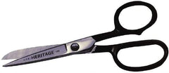 Heritage Cutlery - 2-1/2" LOC, 6" OAL Chrome Plated Standard Shears - Right Hand, Metal Straight Handle, For General Purpose Use - All Tool & Supply