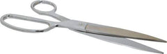 Heritage Cutlery - 5" LOC, 10" OAL Chrome Plated Standard Shears - Right Hand, Metal Straight Handle, For General Purpose Use - All Tool & Supply